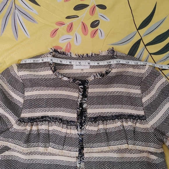SUGAR + Lips Woven Ruffle Blazer Size XS - Picture 14 of 15